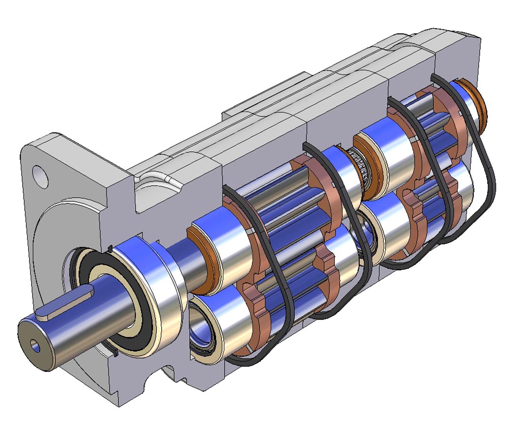 GPM 3D Drawing of a Gear Pump-1